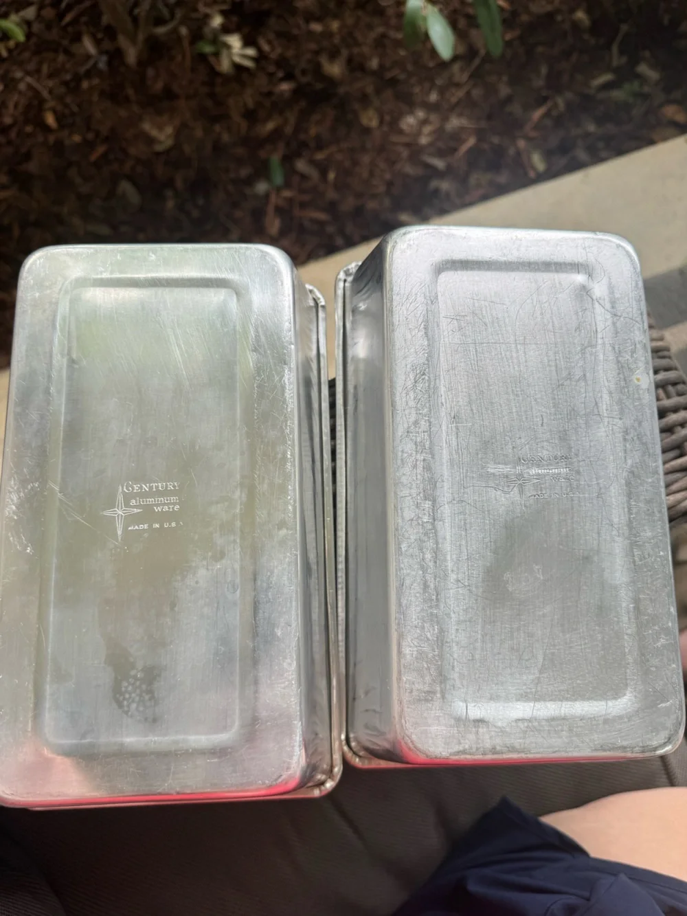 Vintage Century Aluminum Ware Loaf Pans Set of 2 Made in USA Bread Baking